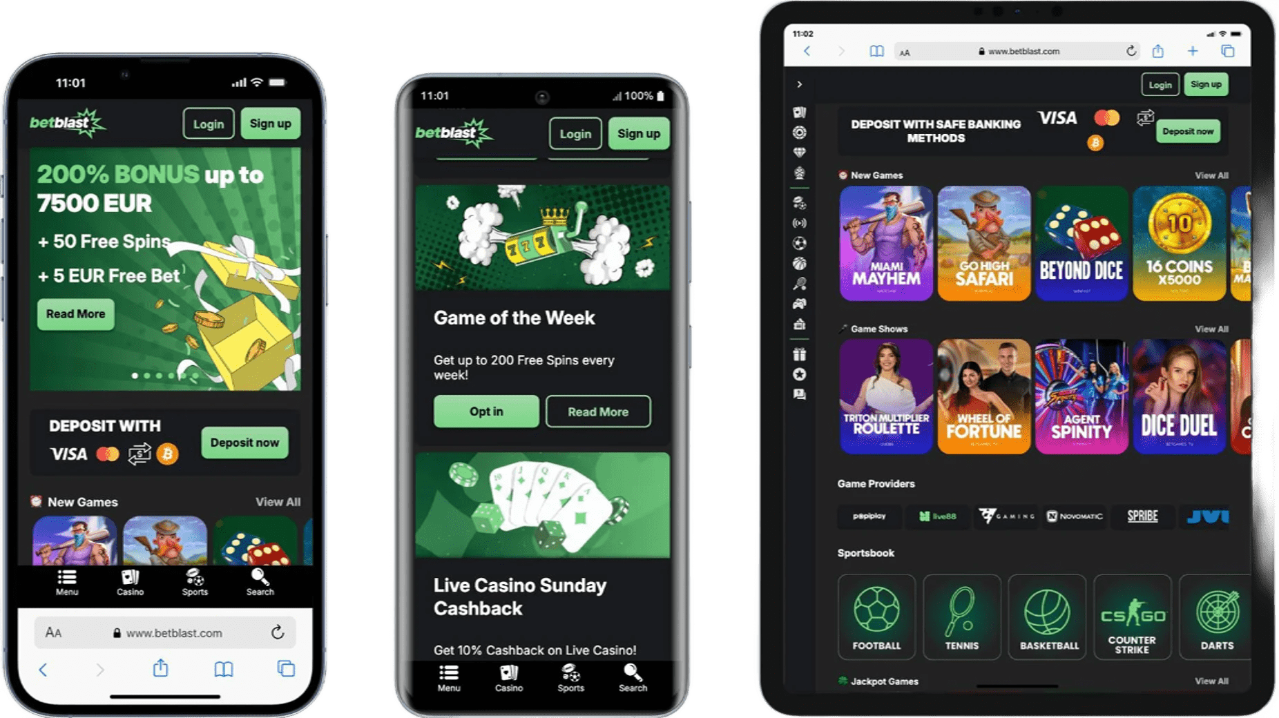 BetBlast Casino App-schermafbeelding